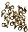 20 15mm Gold Finish Lobster Claw Clasps